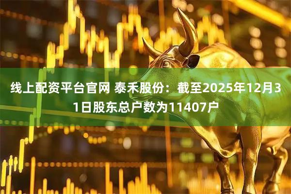 线上配资平台官网 泰禾股份：截至2025年12月31日股东总户数为11407户