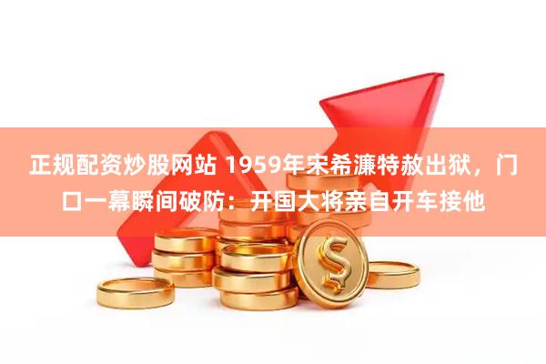 正规配资炒股网站 1959年宋希濂特赦出狱，门口一幕瞬间破防：开国大将亲自开车接他